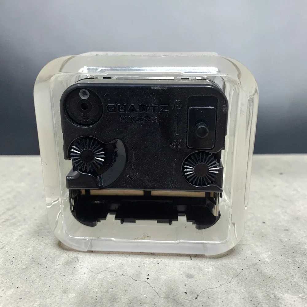 Vtg 1990's Angus & Coote Lucite Alarm Clock Novelty Dial Retro Travel Luminous